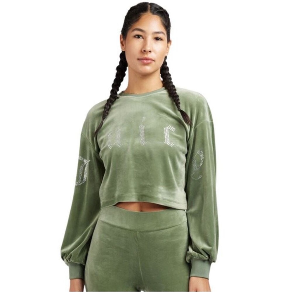 Juicy couture velvet cropped crew neck